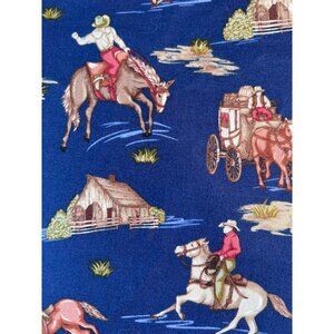 Fabric -VTG Hi Fashion Western Cowboy Horse Ranch Rodeo Cotton 22” L x 44” W